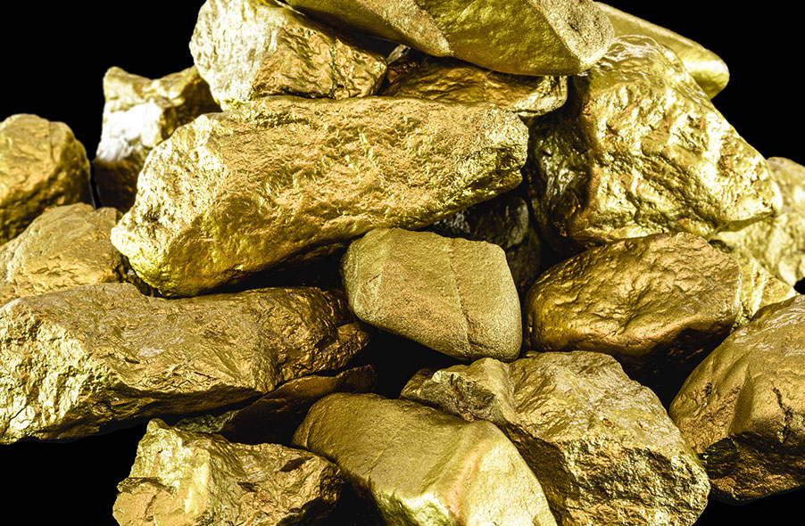 gold metals in raw form