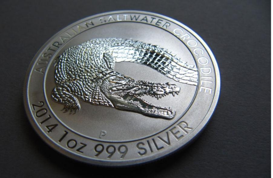 australia saltwater crocodile silver coin