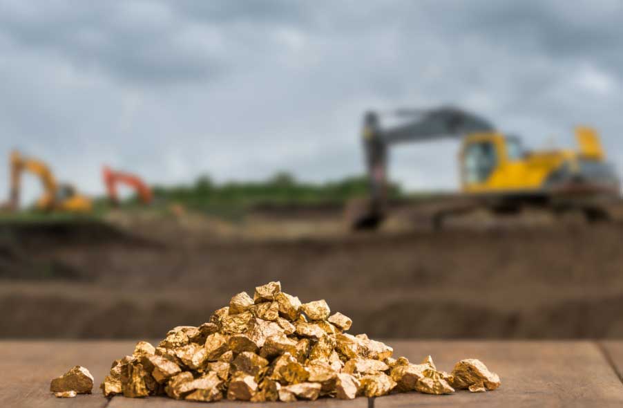 gold nuggets from gold pit mine