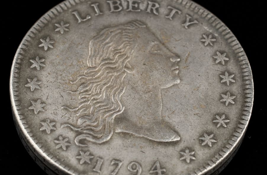 1794 flowing hair silver dollar coin