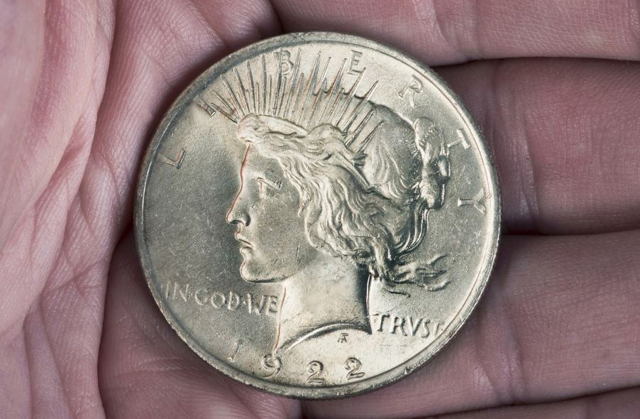 rare 1922 peace dollar coin